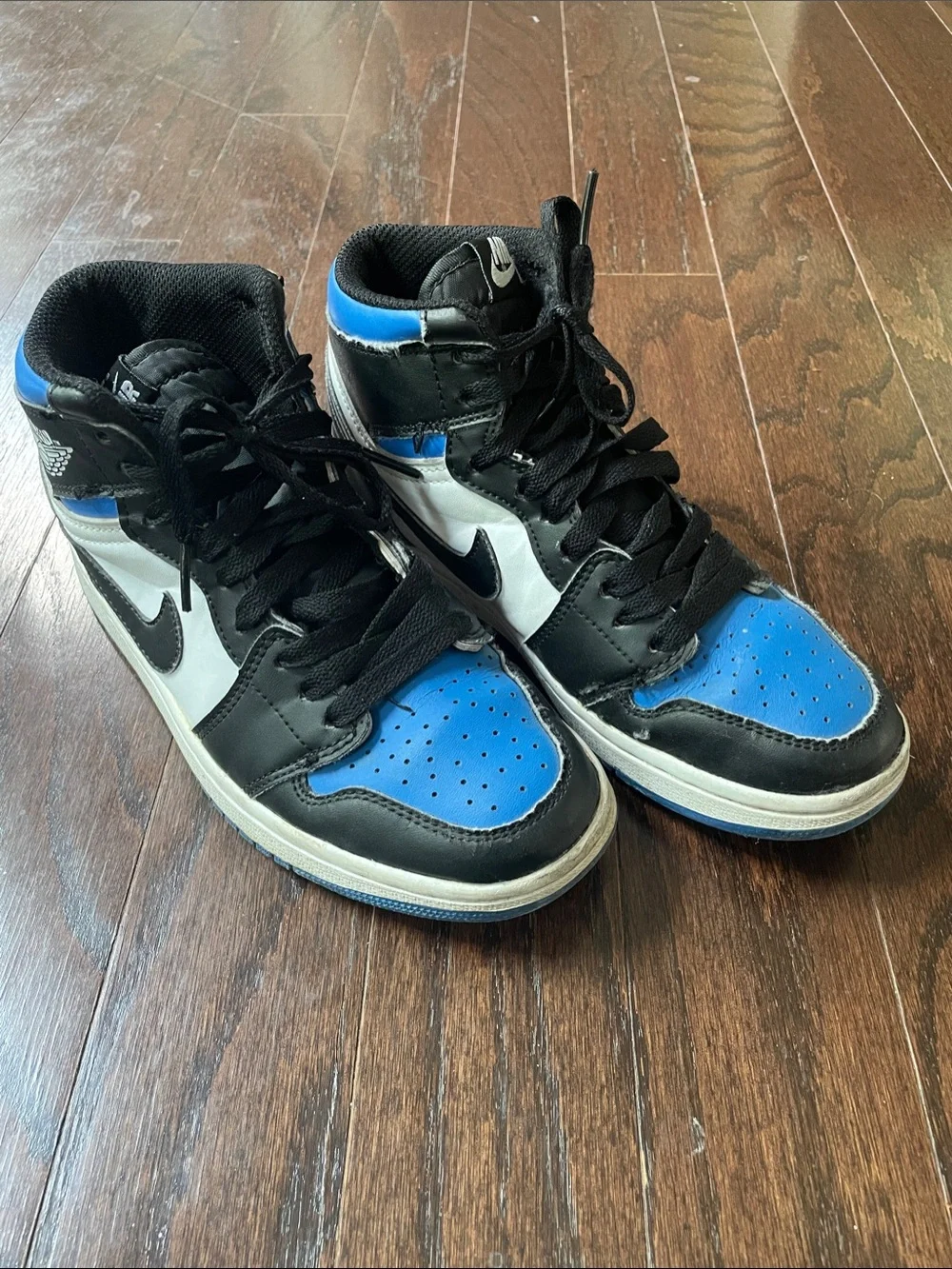 Nike High-Top Sneakers - Black, White & Blue